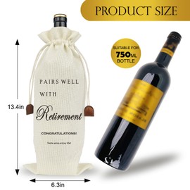 Retirement Wine Gift Bag: A Trendy and Thoughtful Present for Retirement Parties, Goodbye Farewell Leaving Gifts for Best Friend Colleagues Coworkers Boss Retirees