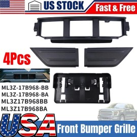 Unbranded Front Bumper Lower Grille Trim Panel License Bracket For 2021-2023 Ford F-150