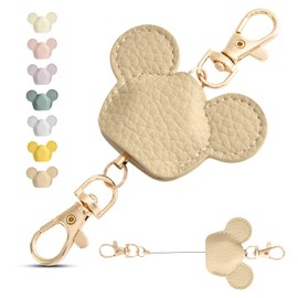 akoyo Reel Strap, Reel Keychain, Cute, Animal Key Chain, Struck, Key Chain, Stretchable, Strong Pass Case, Keys, Removable, PU Leather Key Holder, For Retractable Hanging Name Tags, Reel Included,