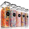 PRAKI 5PCS Cereal Containers Storage Set, BPA Free Airtight Food