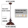 14" Copper Farmhouse Pendant Light, Retro Red Bronze
