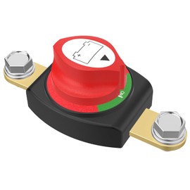 Side Post Battery Disconnect Switch, CNAODUN Battery Cut Off Switch 12-48V Heavy Duty Battery Shut Off for Car RV Boat and Vehicle(On/Off)