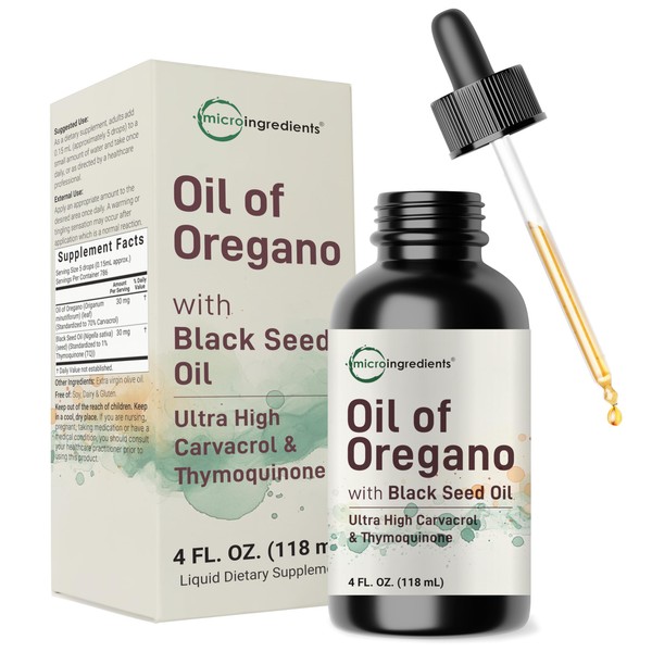 Oil of Oregano with Black Seed Oil, 4 fl oz