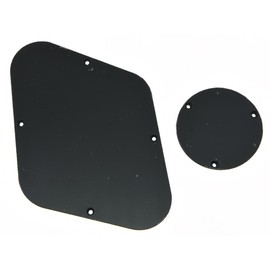 Kaish Rear Solid 1-Ply Black Control Plate Switch Plate Cavity Cover For Epiphone Les Paul