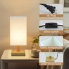 Small Bedside Table Lamp for Bedroom, Minimalist Nightstand Lamp with
