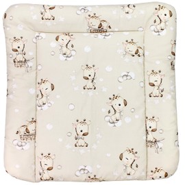 TupTam Baby Changing Mat with Cotton Cover Patterned Giraffe Beige Size: 70 x 70 cm