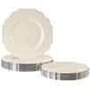 Elegant Plastic Plates for Party with Scalloped Rim (10 PC),