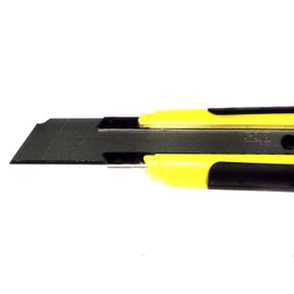 SDI-5431 Snap-off Utility Knife with 12 Set of Sk2+cr Blades, 18mm Heavy Duty Rubber Grip Cutter for Right or Left Handed User, Pack of 10