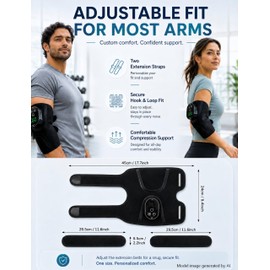 Cordless Elbow Massager & Heating Pad for Tennis Elbow Relief