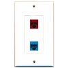 RiteAV 1 Port Cat6 Ethernet Red 1 Port Cat6 Ethernet