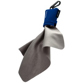 SPUDZ Ultra Microfiber Lens Cleaner – Closable Pouch, Clip-On, Washable – for Optics, Scopes, Glasses | Navy Blue, 6 x 6 Inch