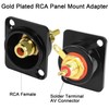 QIANRENON Gold Plated RCA Panel Mount Adapter RCA Female to