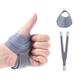 Ajoysoul CMC Thumb Brace for Women and Men, Left Thumb Support for Muscle Strain/Trauma/Tendonitis/Joint Pain/Arthritis,Adjustable Thumb Splint with Thumb Sleeve - Gray, Small, Left