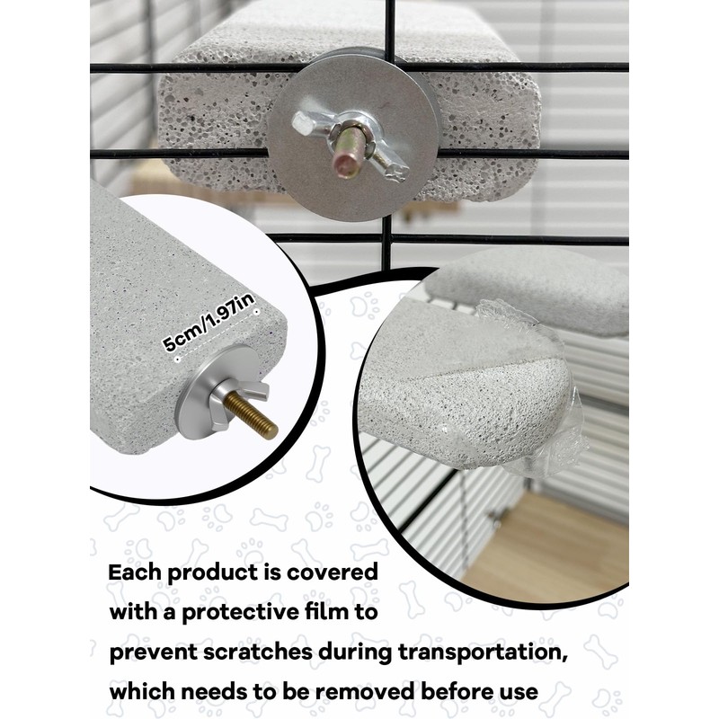 Niwaes Chinchilla Lava Ledges Rat Climbing Platform 4 Pack Pumice