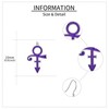 Prince Symbol Earrings Sterling Silver Purple Prince Dangle Earring Punk