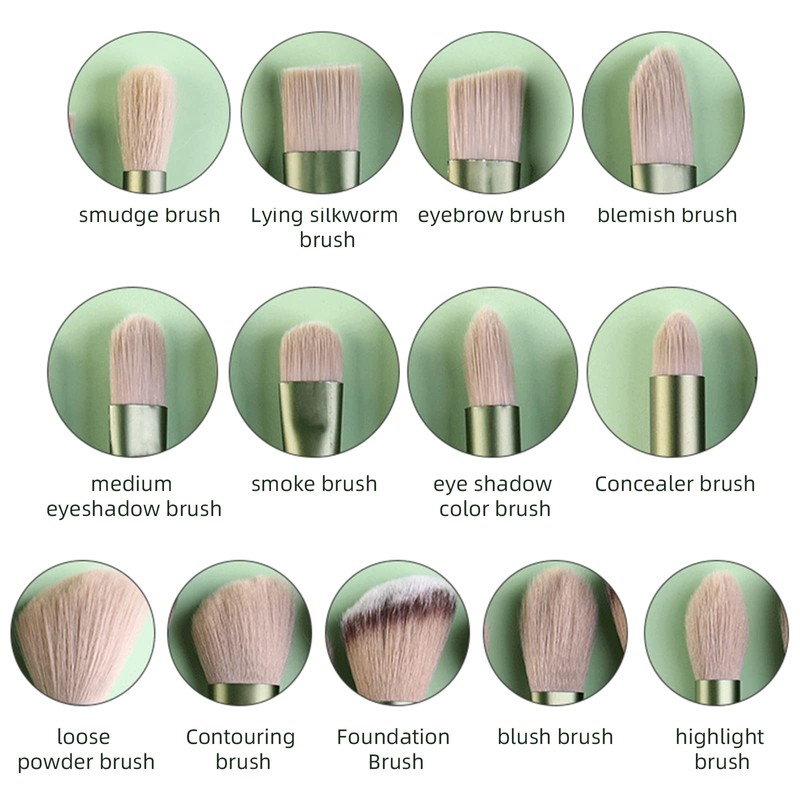 Eowppue Makeup Brush Set, 13 Pieces, Make-Up Brush Set, Premium