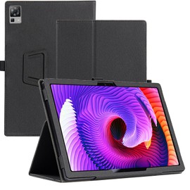 Haofun Case for Doogee T30S/T30SE/T30 Pro/T30 Ultra/T40, Ultra Thin PU, Slim and Lightweight Flip Case, Foldable, Back Cover Flip Stand, Slim Protective Case with Hand Strap, Black
