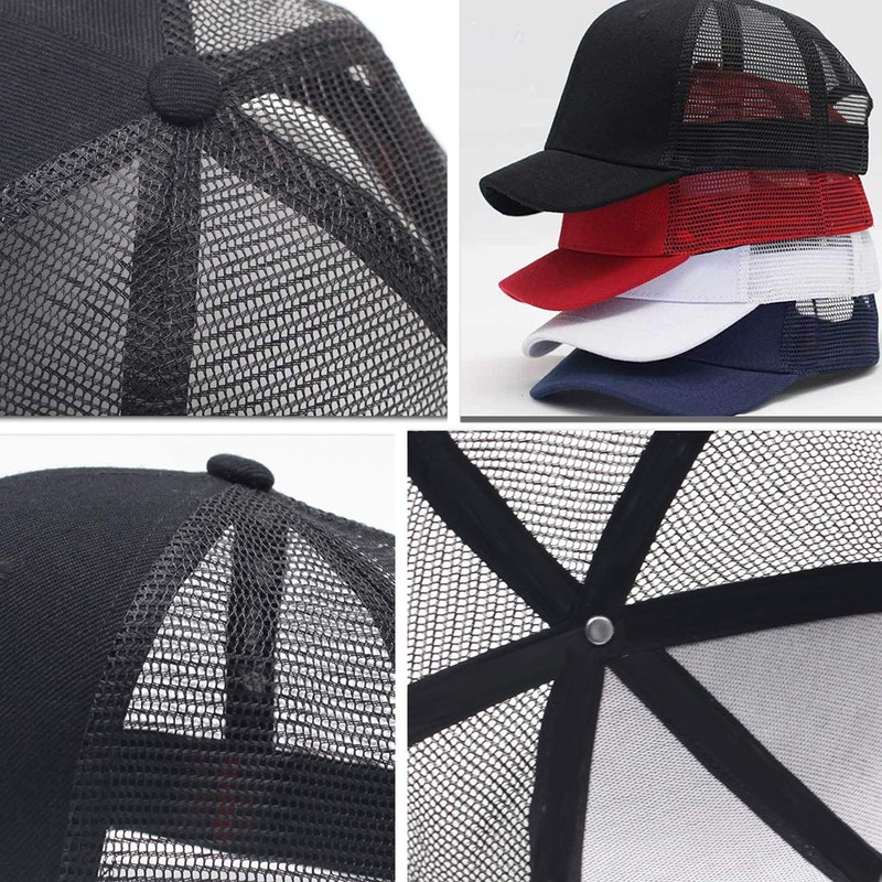 Laquest Short Brim Mesh Baseball Cap (Up to 25.6 inches