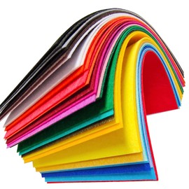 Stiff Felt Sheets, 32 Pcs Felt Fabric, 17.78×28.7cm Colour Felt for Crafts, Craft Felt Square for for Sewing