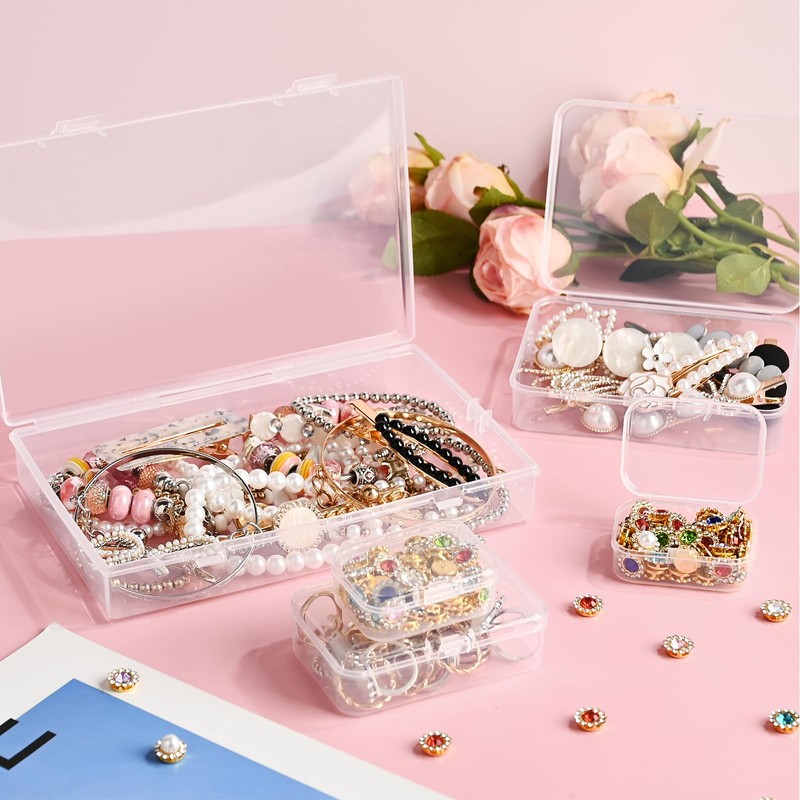 Mauproy 24 Pack Mixed Sizes Small Plastic Storage Containers, Mini