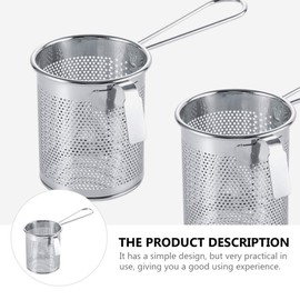 Luxshiny Mesh Strainer Hot Pot Slip Through The Net Onion Rings Sieve Stainless Steel Tea Strainers