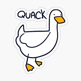 Quack Duck Sticker - Graphic for Auto, Wall, Laptop, Cell, Truck - Windows, Cars, Trucks