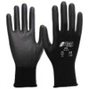 12 Paar Montagehandschuh Nylon NITRAS 6215 Schwarz PU beschichtete Handschuhe,