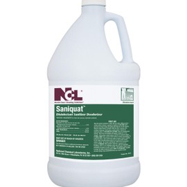 National Chemical Laboratories Inc SANIQUAT Disinfectant Sanitizer Deodorizer, 4 x 1 Gallon, Makes Over 300 Gallons of Disinfectant (NCL0125-29)