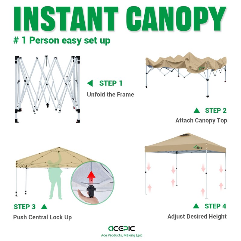10x10 Pop Up Canopy Tent,300D Silver-Coating Top,Pop Up Canopy Tent