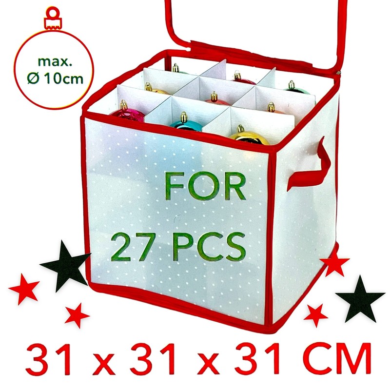 MIJOMA Storage Box, Organiser Box, Christmas Organiser for Christmas Tree