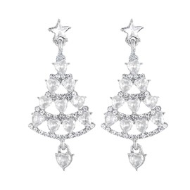 Gukasxi Christmas Tree Earrings Christmas Stud Earrings for Women Christmas Tree Dangle Earrings Holiday Earrings Xmas Earrings for Women Teen Girls