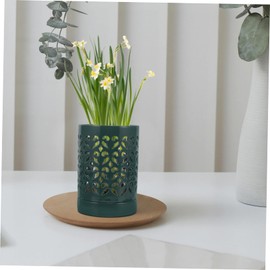 CAXUSD Ceramic Orchid Pot Decorative Planter for Indoor/Outdoor Drainage Slots