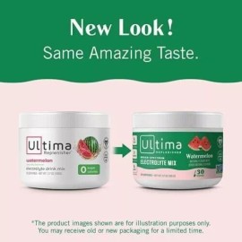 Ultima Replenisher Electrolyte Hydration Powder 30 Servings Watermelon 3.7 oz