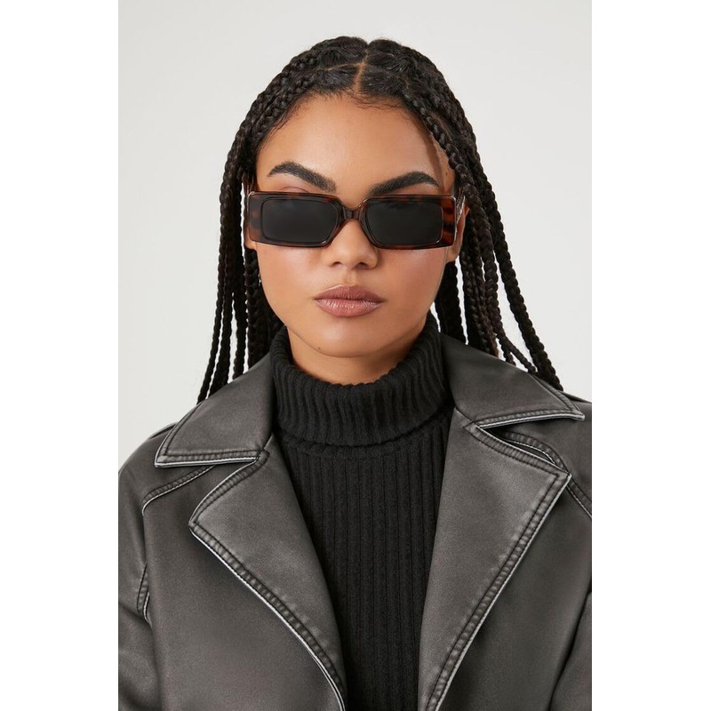 SORVINO Gafas de sol rectangulares vintage para mujer, estilo retro,