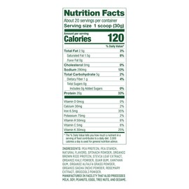 Vega Protein and Greens Protein Powder, Vanilla - 20g Plant Based Protein Plus Veggies, Vegan, Non GMO, Pea Protein for Women and Men, 1.4 lbs (Packaging May Vary)