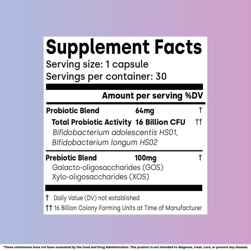 Element Longevity Human Strain Bifidobacterium Adolescentis Probiotic | Fewer Urgent
