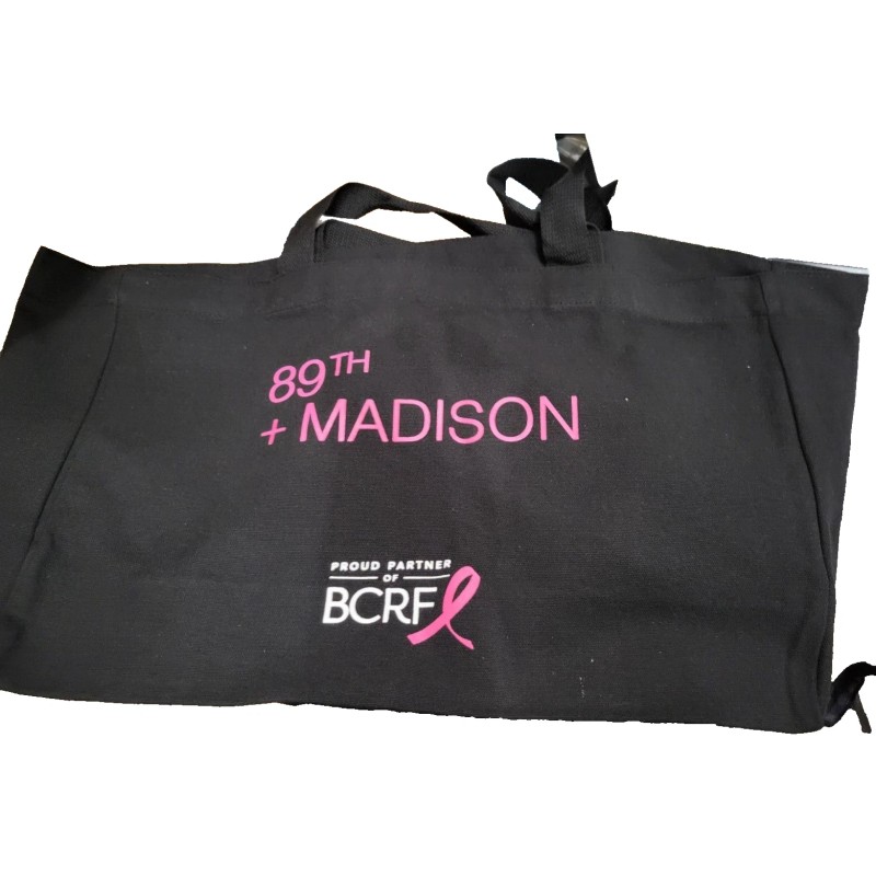 89th & Madison Canvas Tote Bag- Black, inside pocket