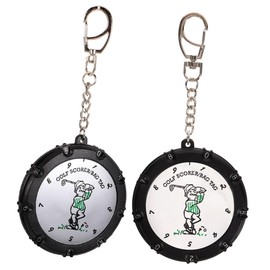 KOMBIUDA 2Pcs Double-Sided Golf Score Counter Round Golf Stroke Indicator Sturdy Plastic Scoring Device for 18 Holes for Training and Outdoor Use