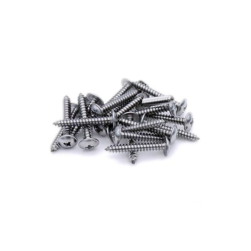 No.4 x 0.375 (2.9mm x 9.5mm) Pozi Flanged Self-Tapping Screw