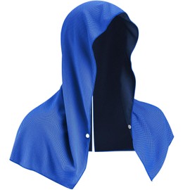 Leuceiy Cooling Hoodie Towel for Men, Cooling Towels for Neck and Face, Cooling Head Towels Stay Chill Towel, Sport Workout Camping Cycling Cool Towel for Hot Weather(Royal Blue)