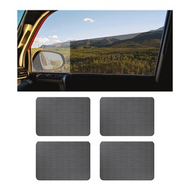 Wevdn 4PCS Car Side Window Sunshade, Static Cling Films Stickers Sun Shade UV Rays Protection, Reusable Sun Blocker Car Window Screen for Baby, Privacy Protector for Most Cars