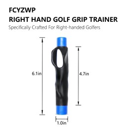 FCYZWP Golf Grip Trainer, Golf Club Grip Trainer Tool, Golf Training Aid,Golf Swing Trainer Correct Left Right Hand Position,Improve Swing Rhythm,Golf Accessories Gifts (Blue)