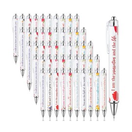 Mr. Pen- Christian Pen Set, 50 Pack, Black Ink, Floral, Bible Verse Pens, Ballpoint Bible Pens No Bleed Through