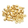 PATIKIL 5mm+6mm M2.5 Standoff Screws, 40 Pack Brass Hex PCB