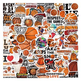 Pack of 120 Basketball Sports Stickers, Graffiti Vinyl Waterproof Motivational Basketball Game Stickers for Laptop, Guitar, Luggage, Skateboard, Teenagers, Children, Adults
