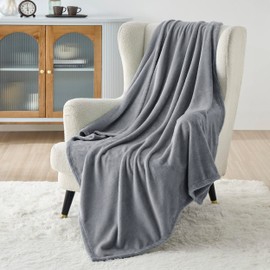 Bedsure Cuddly Fluffy Fleece Blanket, Warm Winter Soft Sofa Blanket, XL Blanket, Couch Blanket, Living Blankets, 150 x 200 cm, Sofa Throw Blanket, Grey