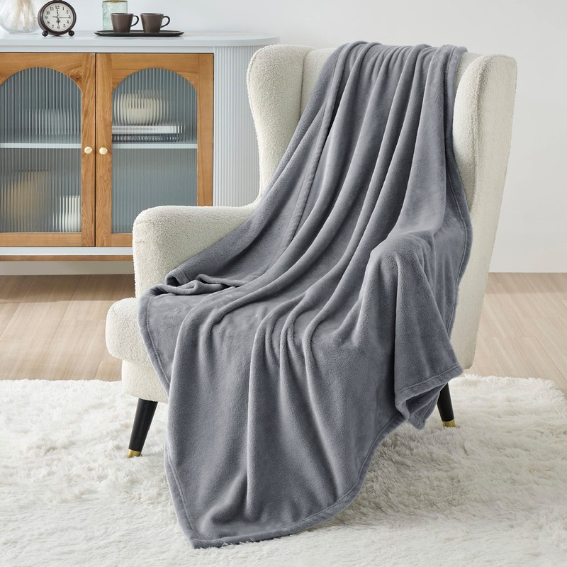 Bedsure Cuddly Fluffy Fleece Blanket, Warm Winter Soft Sofa Blanket,