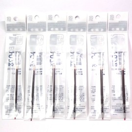 Zebra EQ-0.7 Black Emulsion Ink Refill (REQ7-BK), for Surari 0.7 (BN11), × 6 Pack/total 6 pcs (Japan Import) [Komainu-Dou Original Package]