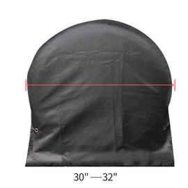 Tire Covers, 4pcs Black Outdoor Waterproof Tire Covers, Waterproof Anti-UV Snow Sun Rain Tire Protector Covers for RV, Truck,Trailer, Camper (30-32 Inch)