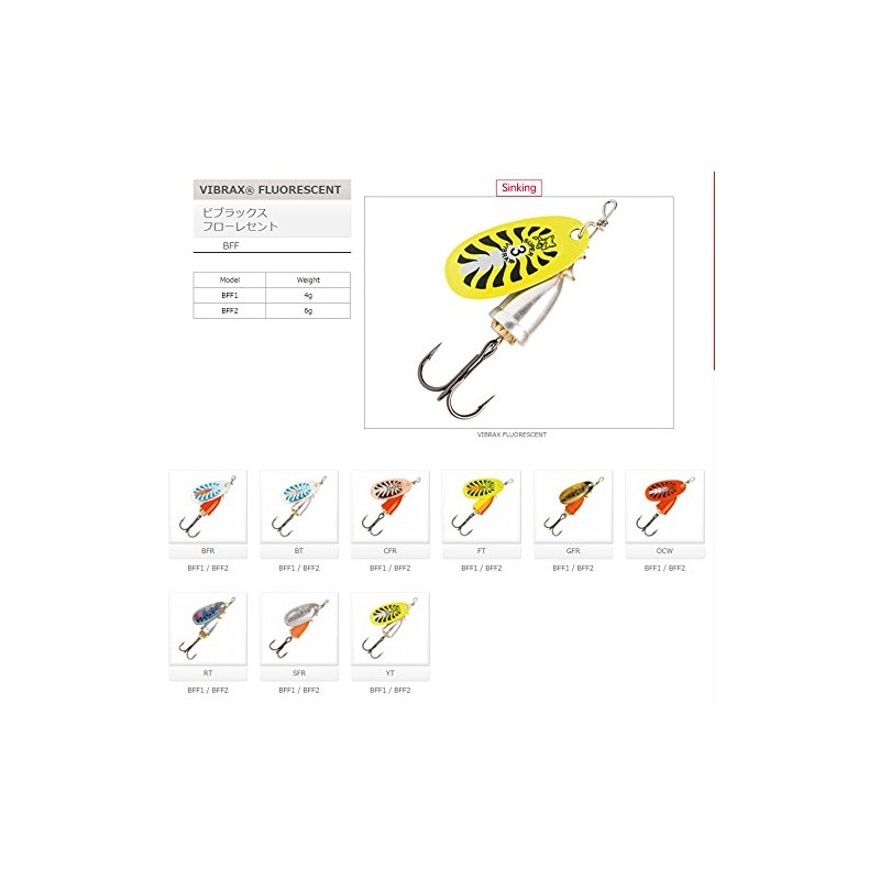 Rapala Blue Fox Biblax Florescent Spinner 4g Copper Fire Red
